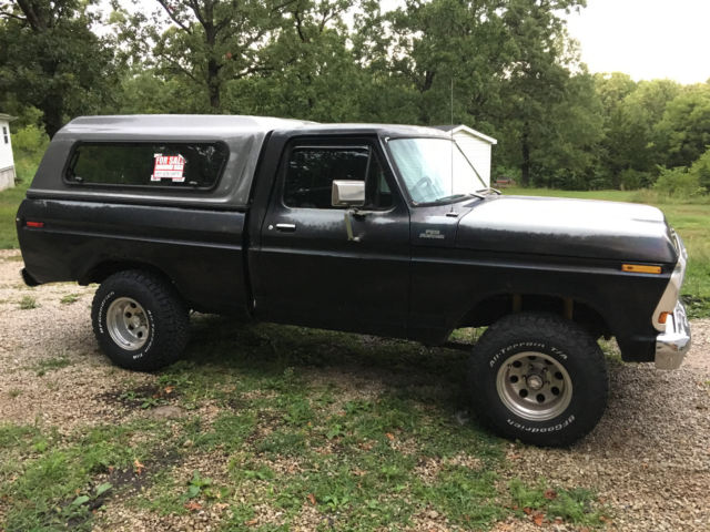 1979 Ford F-150 4x4 Camper Shell, Auto, A/C, Vintage Black & Gray With Patina 1979 Ford F-150 F-150 CUSTOM