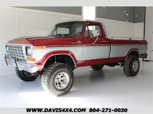 1979 FORD F-150 Lariat Ranger Lifted 4X4 Regular Cab Long Bed 74484 Miles Red/Si 1979 Ford F-150 Lariat Ranger Lifted 4X4 Regular Cab Long Bed