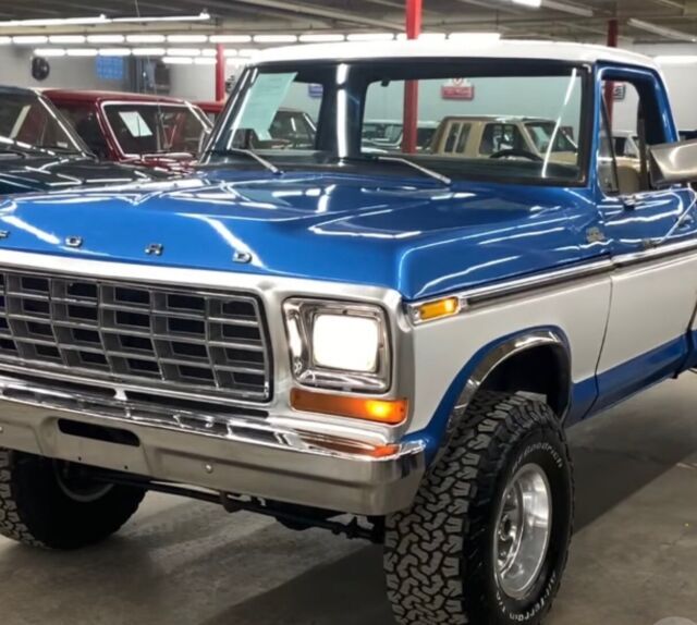 1979 Ford F150 Pickup Blue 4WD Manual 1979 Ford F150