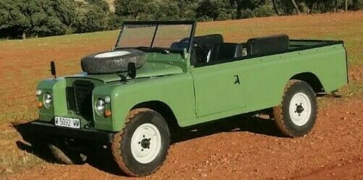 1979 Land Rover Santana 109. 3 front seats Pickup + 8 Troop-style back seating 1979 Land Rover Defender Pickup