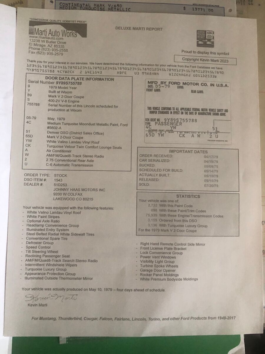 1979 Lincoln Mark V base - photo 10