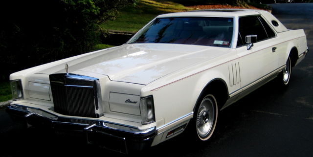 1979 Mark V,Stunning Rare Triple White,Leather,V-8,Mroof,63k Miles,Full Power,AC 1979 Lincoln Mark Series Continental Mark V