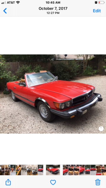 1979 Mercedes-Benz 450SL convertible with Hard Top 1979 Mercedes-Benz 400-Series