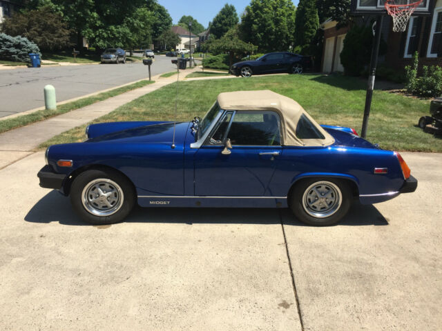 1979 MG Midget Frame Off Restored Corvette Electron Blue Paint 1979 MG Midget