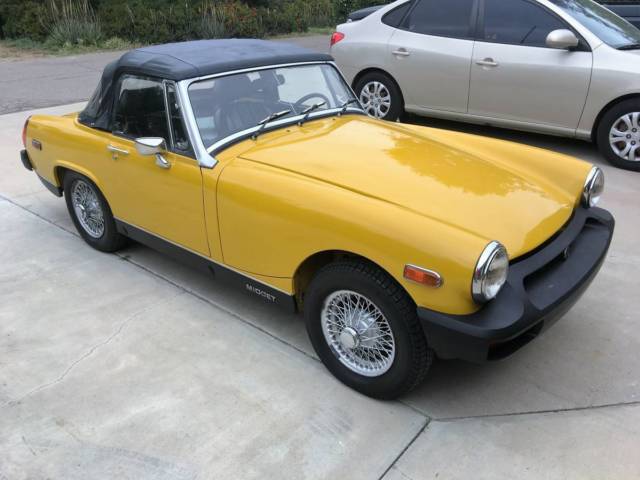1979 MG Midget 4960 mile original Inca Yellow MG Midget The top h