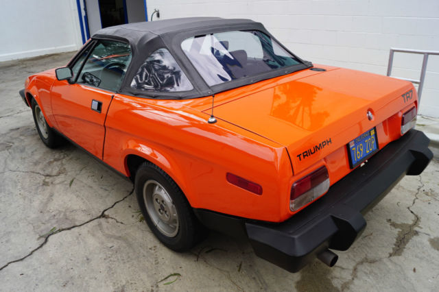 1979 Triumph TR-7 Convertible Carmine Red with Beige Tartan Check Cloth - photo 10