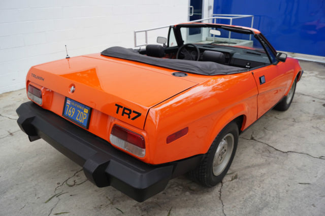 1979 Triumph TR-7 Convertible Carmine Red with Beige Tartan Check Cloth - photo 12