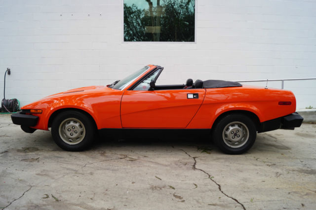 1979 Triumph TR-7 Convertible Carmine Red with Beige Tartan Check Cloth - photo 2