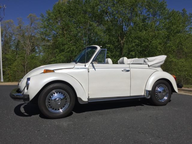 1979 Volkswagen Karmann Super Beetle Convertible Triple Ultra White PEARL 1979 Volkswagen Beetle - Classic