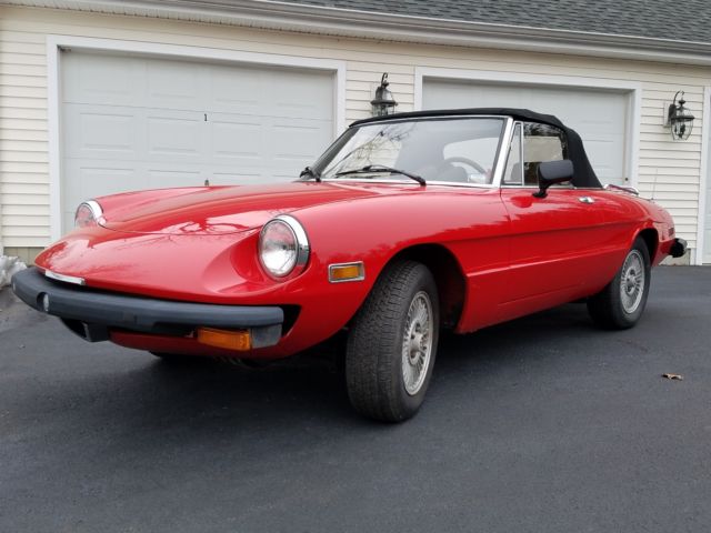 1980 ALFA ROMEO SPIDER VELOCE (partially restored) Red/ Tan Leather 1980 Alfa Romeo Spider Sprint Veloce