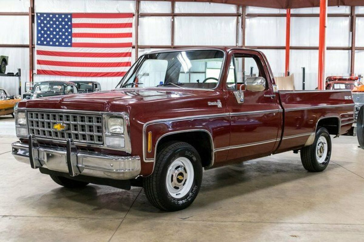 1980 Chevrolet C-10 Big 10 23141 Miles Dark Carmine Pickup Truck 350ci V8 Automa 1980 Chevrolet C-10 Big 10