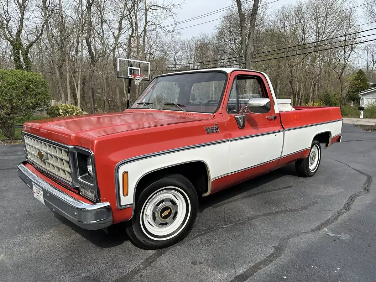 1980 Chevrolet C-10 Red custom deluxe 1980 Chevrolet C-10 custom deluxe