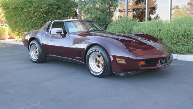 1980 Chevrolet Corvette 83193 Miles Burgundy A 1980 Chevrolet Corvette --