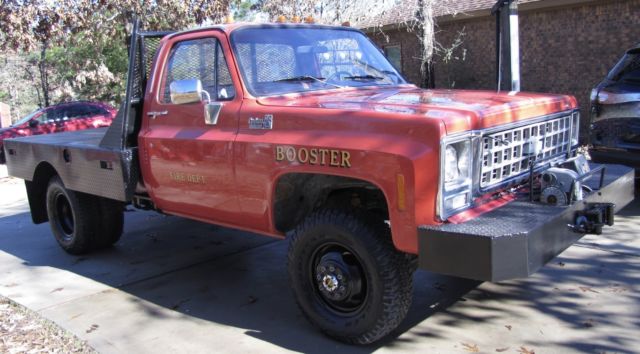 1980 Chevrolet Custom Deluxe C30 Truck 4WD Red 1 Ton Black Flat Bed 9K Mile Orig 1980 Chevrolet Other Pickups Chrome