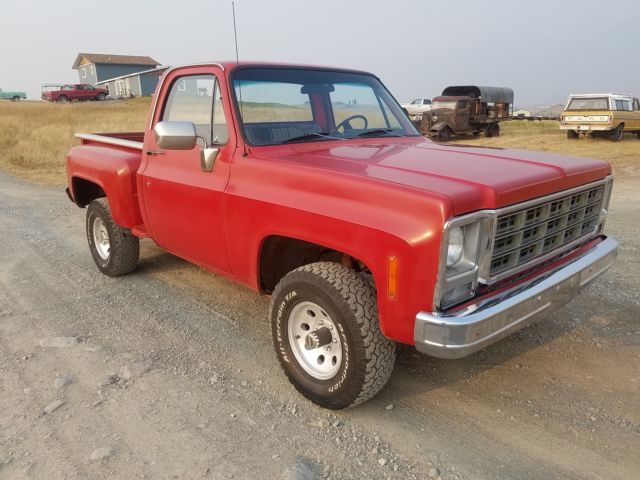 1980 CHEVROLET K10 4X4 STEP SIDE SHORT BED CHEVY SQUARE BODY PICKUP TRUCK! V8 1980 Chevrolet C/K Pickup 1500 Stepside 4x4
