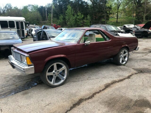 1980 El Camino with burgundy exterior with 350 Chevy crate motor quick shiftier 1980 Chevrolet El Camino Base