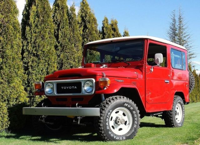 1980 FJ40 Toyota Land Cruiser Original Factory AC & Power Steering Freeborn Red 1980 Toyota Land Cruiser FJ40 Land Cruiser