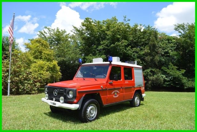 1980 MERCEDES BENS G230 FIREFIGHTER TRUCK 4WD SUV OFF ROAD 1980 Mercedes-Benz G-Class 1980 MERCEDES BENS G230 FIREFIGHTER TRUCK 4WD SUV