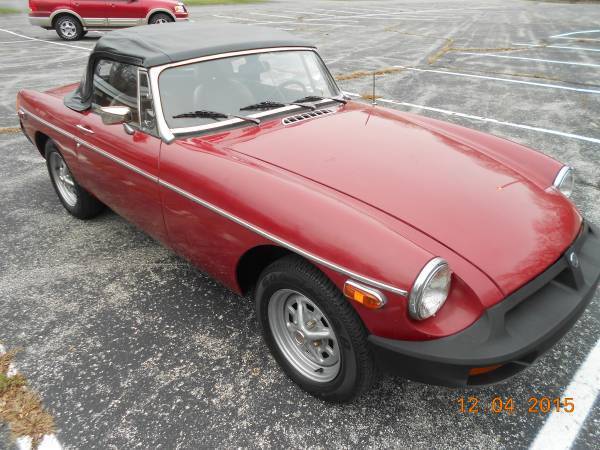 1980 MGB 4200 Original Miles Red, Black & Tan Interior Convertible 1980 MG MGB