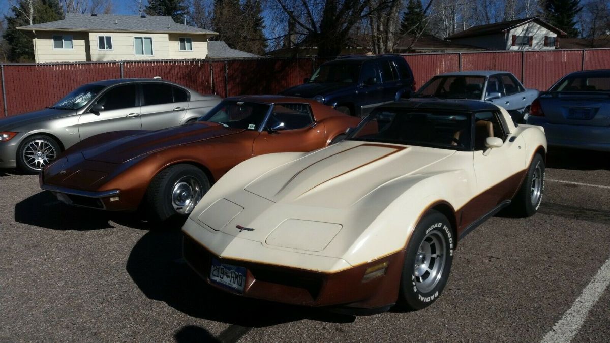 1981 Chevy Corvette Frost Beige w/Dark Bronze 98,553 original miles 1981 Chevrolet Corvette
