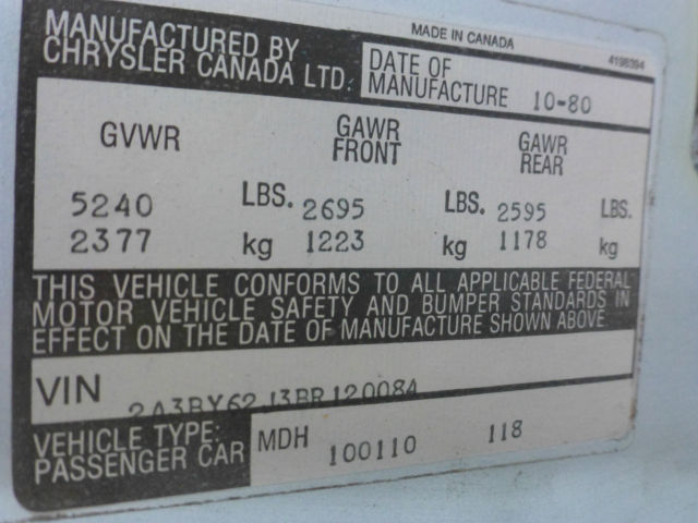 1981 Chrysler Imperial 2 DOOR COUPE - photo 4