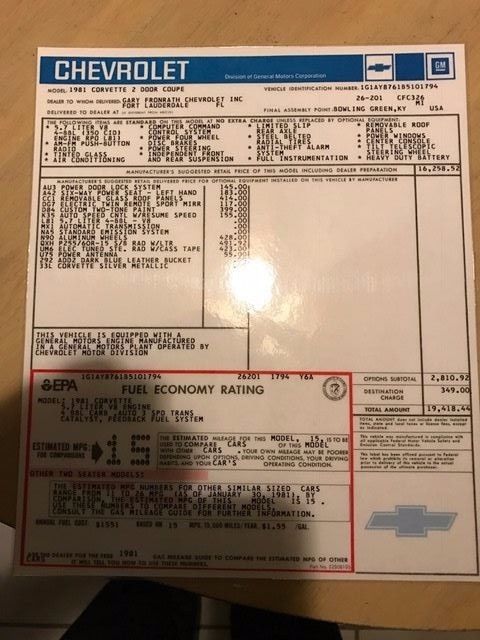1981 Chevrolet Corvette leather - photo 7