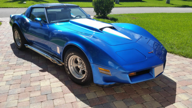 1981 Corvette T-Top 4 Speed Manual Blue 1981 Chevrolet Corvette basic