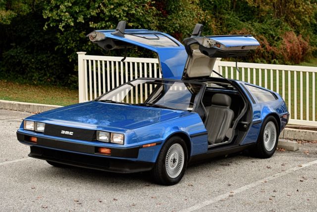 1981 Delorean DMC-12 Blue over Gray Leather 5-Speed 25k Miles California Car 1981 DeLorean DMC-12