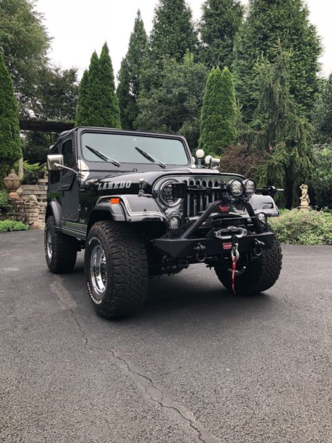 1981 Jeep CJ7 383 V8 Stroker 4- S Manual FRAME OFF RESTORATION 337 MILES ! 1981 Jeep CJ BLACK