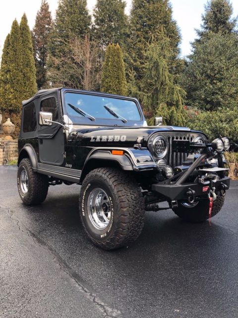 1981 Jeep CJ7 383 V8 Stroker 4- S Manual FRAME OFF RESTORATION 369.... MILES ! 1981 Jeep CJ BLACK
