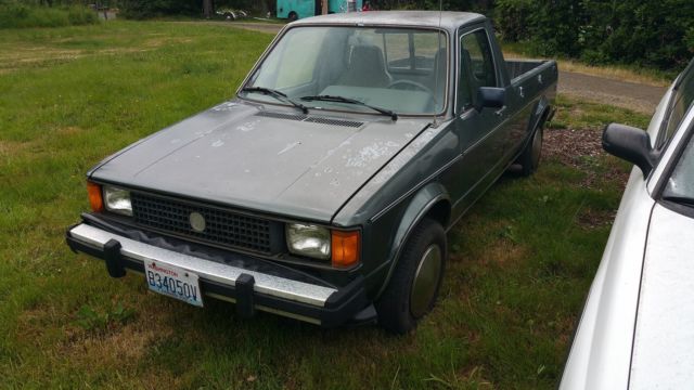 1981 VW RABBIT CADDY PICKUP TRUCK 1.6 TURBO DIESEL 1/2 TON 5 SPEED VNT15 CLEAN 1981 Volkswagen Rabbit