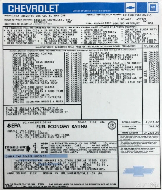1982 Chevrolet Corvette Collector Edition - photo 3