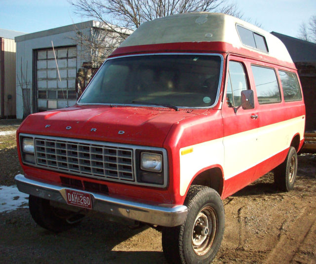 1982 FORD 4X4 PATHFINDER CONVERSION VAN E-250 CAMPER TOP 1982 Ford E-Series Van