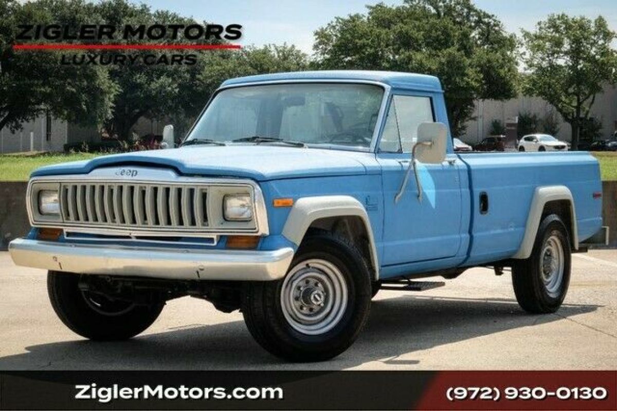 1982 Jeep Pickup 4WD 151000 Miles 1982 Jeep Pickup 4WD J20 5.9 V8 Engine 4wd Manual Rhino Blue Wrap Paint