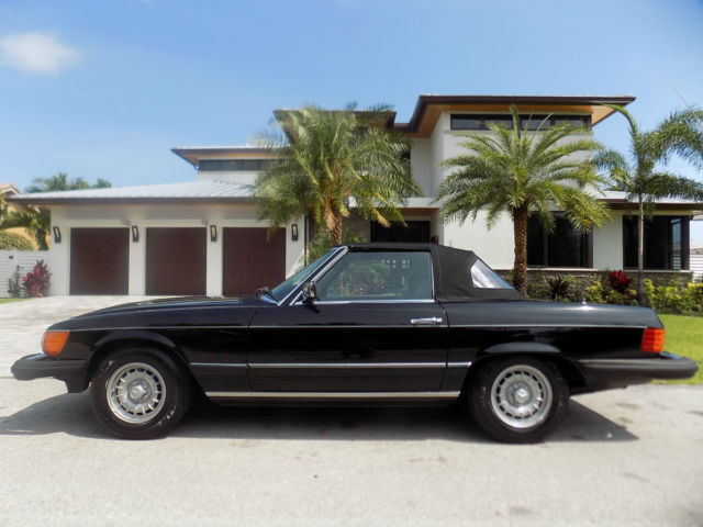 1982 Mercedes 380 Sl only 50 k miles since new Black over grey Just serviced 1982 Mercedes-Benz 300-Series