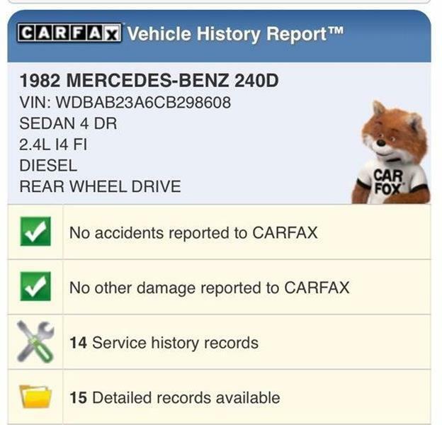 1982 Mercedes-Benz 200-Series 240 D 4dr Diesel Sedan - photo 3
