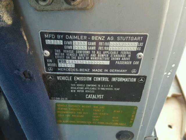 1982 Mercedes-Benz 500-Series 560SEC - photo 12