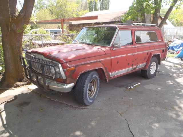 1983 AMC Jeep Cherokee Laredo Wide Track Red NO Reserve with Window Sticker 1983 Jeep Cherokee Laredo