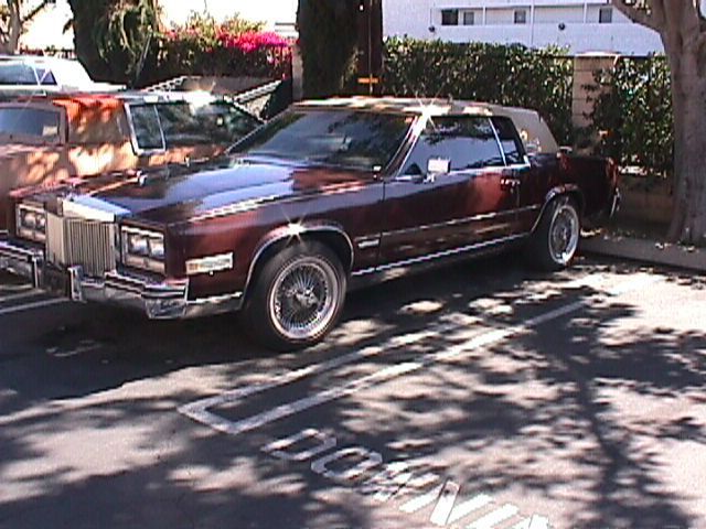 1983 Cadillac Eladorado Brown whitewalls and daytons with knock offs 1983 Cadillac Eldorado Eladorado