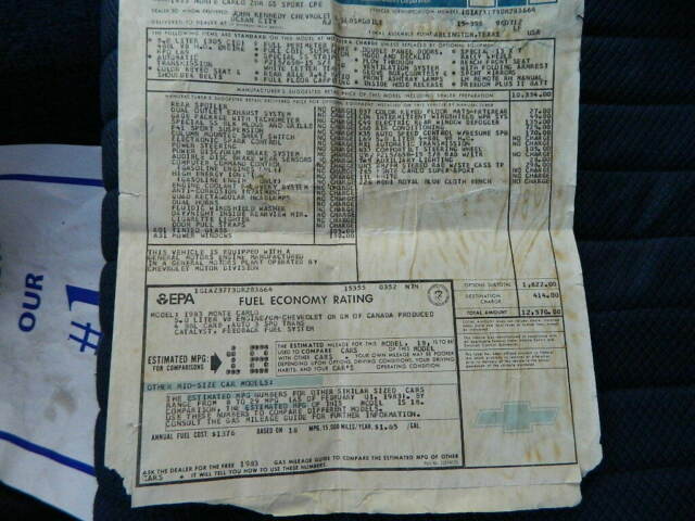 1983 Chevrolet Monte Carlo Super Sport - photo 12
