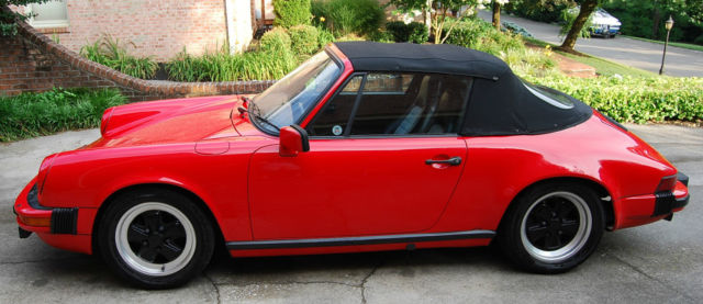 1983 Porsche 911 SC Convertible. Red. Beautiful Collectible Porsche 1983 Porsche 911 SC