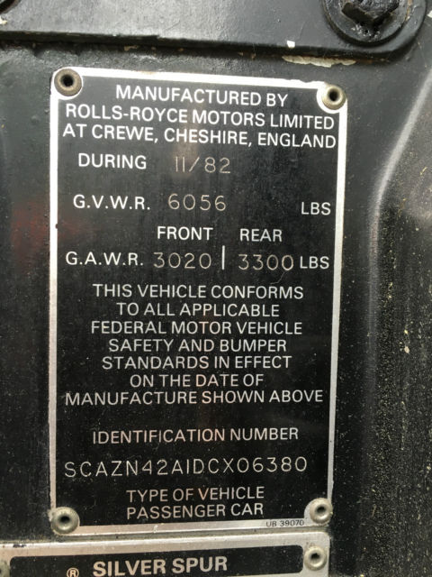 1983 Rolls-Royce Silver Spirit/Spur/Dawn Silver Spur - photo 3