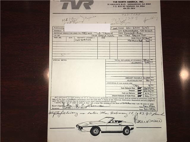 1983 Other Makes TVR TASMIN -- - photo 6