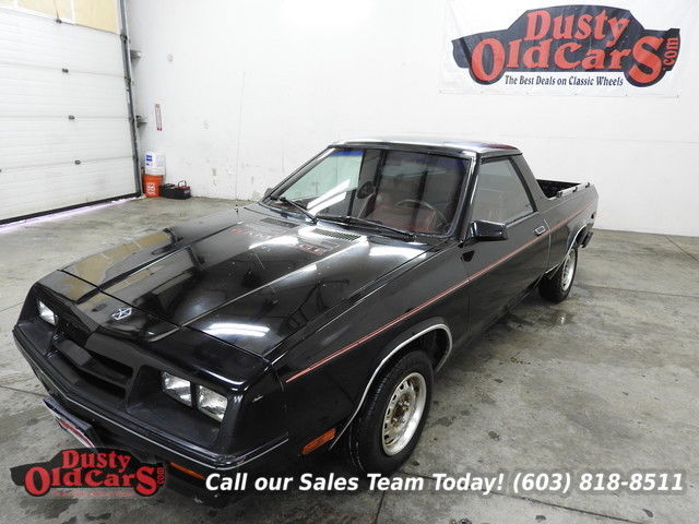 1984 Black Runs Drives Body Inter VGood 2.2L L4 Manual Shift! 1984 Dodge Rampage Runs Drives Body Inter VGood 2.2L L4 Manual Shift