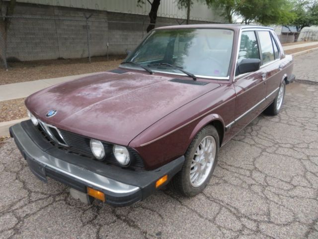 1984 BMW 533i 5 spd manual AC rust rot FREE SW car sunroof not M5 M6 driver 1984 BMW 5-Series 533i