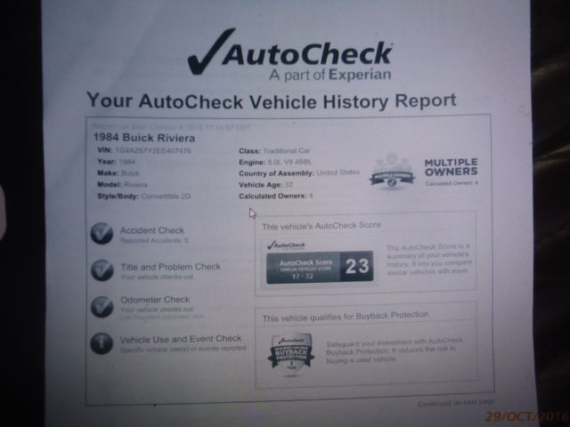 1984 Buick Riviera Base Convertible 2-Door - photo 11