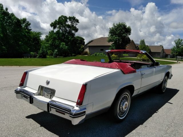 1984 Cadillac Eldorado Convertible Low mi. RARE Car White/Red NO RESERVE 1984 Cadillac Eldorado