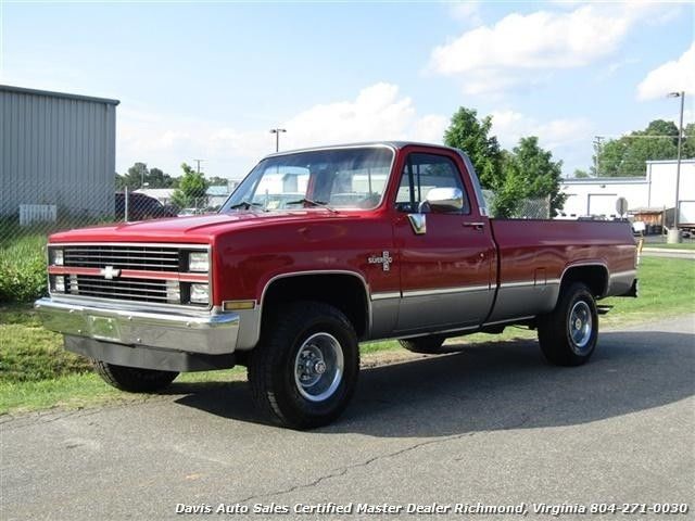 1984 CHEVROLET C/K 10 K10 Silverado Square Body 4X4 33155 Miles Red Pickup Truc 1984 Chevrolet C-10 K10 Silverado Square Body 4X4