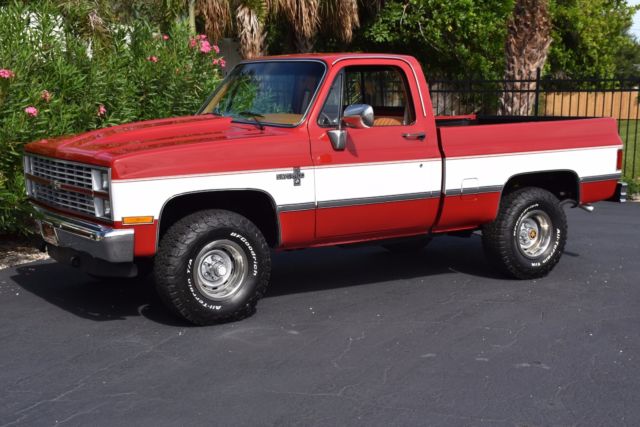 1984 Chevrolet C/K10 4x4 0 Red Shortbed Pickup 305 C.I. Automatic 4-Wheel Drive 1984 Chevrolet C-10 4x4