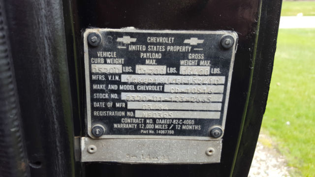 1984 Chevrolet Blazer Military M1009 CUCV - photo 8